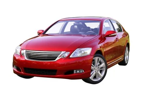 Modern car is isolated on a white Stock Illustration