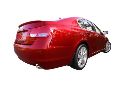 Modern car is isolated on a white Illustrazione stock
