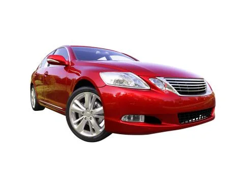 Modern car is isolated on a white Stock Illustration