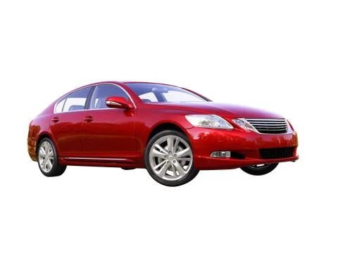 Modern car is isolated on a white Stock Illustration