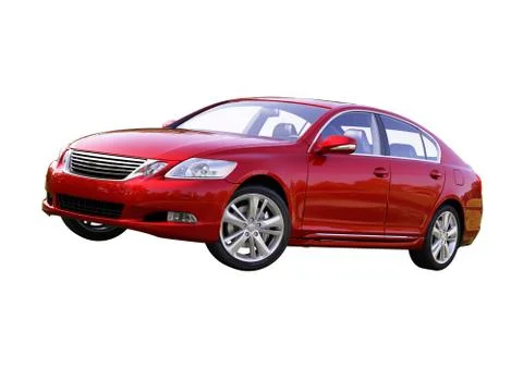 Modern car is isolated on a white Stock Illustration