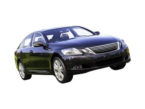Modern car is isolated on a white Stock Illustration