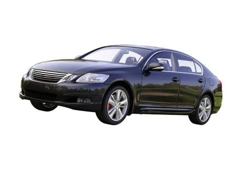 Modern car is isolated on a white Stock Illustration