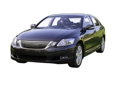 Modern car is isolated on a white Stock Illustration