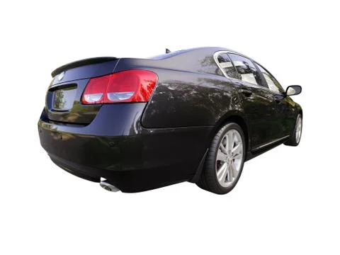 Modern car is isolated on a white Stock Illustration