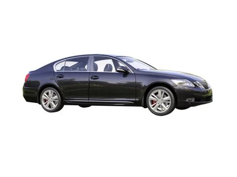 Modern car is isolated on a white Stock Illustration