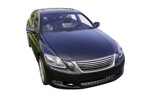 Modern car is isolated on a white Stock Illustration