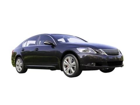 Modern car is isolated on a white Stock Illustration