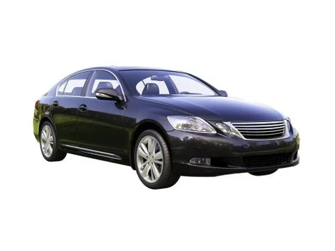 Modern car is isolated on a white Stock Illustration