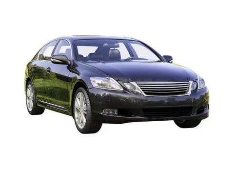 Modern car is isolated on a white Stock Illustration