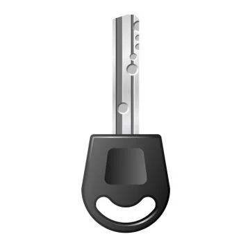 Modern car key with plastic tab - security equipment Stock Illustration