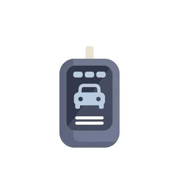Modern car key showing security and access control features Stock Illustration