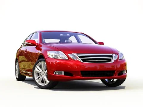 Modern car on a light background Stock Illustration