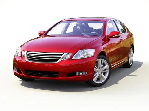 Modern car on a light background Stock Illustration