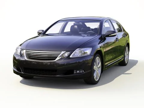 Modern car on a light background Stock Illustration