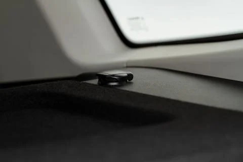 Modern car outlet socket. Closed 12V power outlet socket. Stock-Fotos