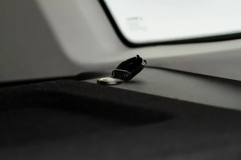 Modern car outlet socket. Opened 12V power outlet socket. Stock Photos