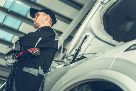 Modern Car Service Maintenance.  Foto stock