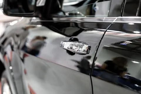 Modern car side view background Stock Photos