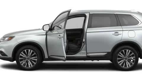 Modern car in studio Alloy Silver Metallic 2019 Mitsubishi Outlander SEL 2.4 Stock Footage 160076032