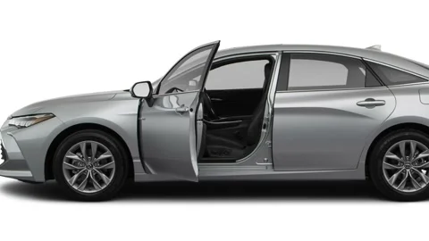 Modern car in studio Celestial Silver Metallic 2019 Toyota Avalon Hybrid XLE Stock Footage 160015853