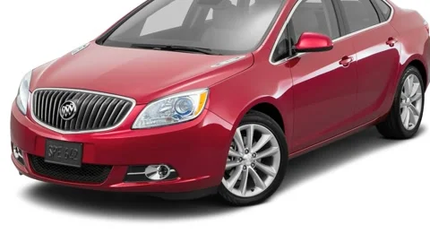Modern car in studio Crystal Red Tintcoat 2016 Buick Verano Convenience Group Stock Footage 159853375