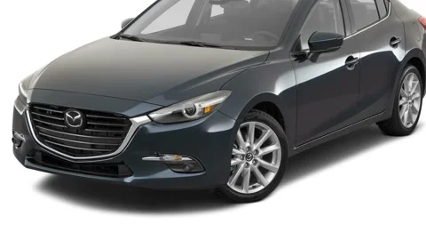 Modern car in studio Deep Crystal Blue Mica 2017 Mazda MAZDA3 Grand Touring Stock Footage 159918589