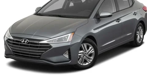 Modern car in studio Galactic Gray 2019 Hyundai Elantra Value Edition Stock Footage 160072759