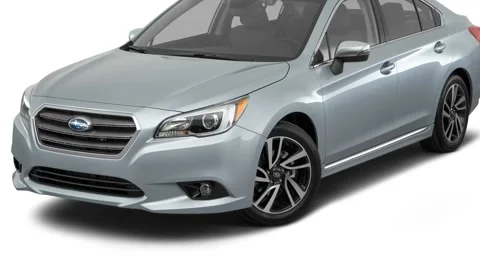 Modern car in studio Ice Silver Metallic 2017 Subaru Legacy 2.5i Sport Video stock 159883237