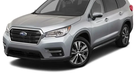 Modern car in studio Ice Silver Metallic 2019 Subaru Ascent Limited 7-Passenger Stock Footage 160018274