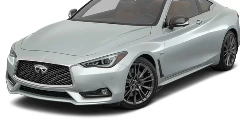 Modern car in studio Liquid Platinum 2017 Infiniti Q60 Red Sport 400 Stock-Footage 159919271