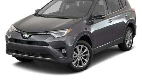 Modern car in studio Magnetic Gray Metallic 2017 Toyota RAV4 Platinum Video stock 159920772