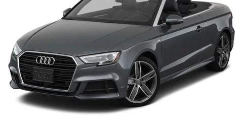 Modern car in studio Monsoon Gray Metallic 2018 Audi A3 Premium Plus 2.0 TFSI Stock Footage 159973939