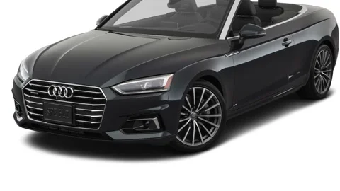 Modern car in studio Moonlight Blue Metallic 2018 Audi A5 Prestige 2.0 TFSI Stock Footage 159957843