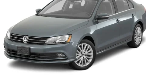 Modern car in studio Platinum Gray Metallic 2016 Volkswagen Jetta 1.8T SEL Stock Footage 159871798