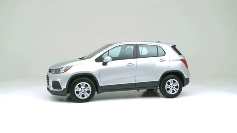 Modern car in studio rotation shot Graphite Steel 2017 Chevrolet Trax LS Video stock 159385604