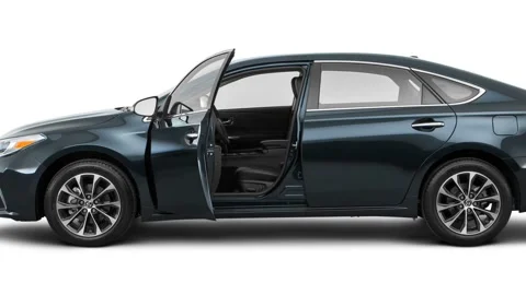 Modern car in studio side view Cosmic Gray Mica 2016 Toyota Avalon XLE Stock Footage 159868401