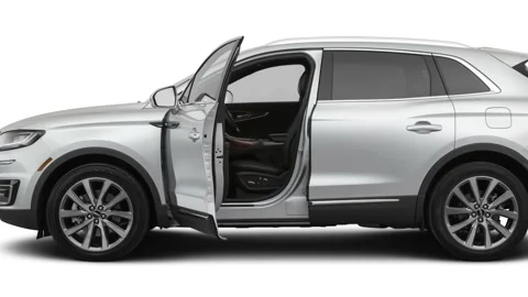 Modern car in studio side view Ingot Silver 2019 Lincoln Nautilus Select Video stock 160056305