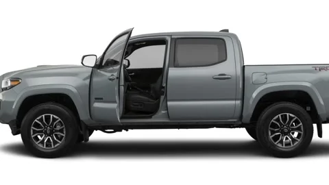 Modern car in studio side view Cement 2020 Toyota Tacoma TRD Sport Stock Footage 160089491