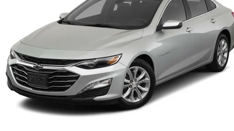 Modern car in studio Silver Ice Metallic 2019 Chevrolet Malibu LT Stock Footage 160039293