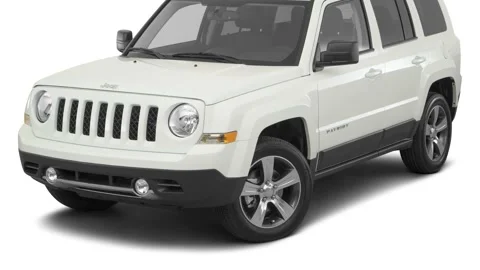 Modern car in studio White Knuckle Clear Coat 2017 Jeep Patriot High Altitude Stock Footage 159904744