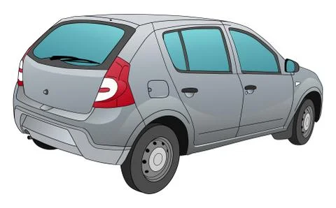 Modern car technical draw Stock Illustration