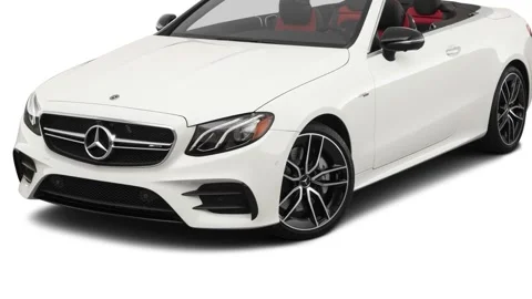 Modern car in white studio Polar White 2019 Mercedes-Benz E-Class AMG E 53 Stock Footage 160054043