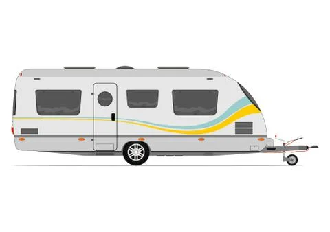 Modern caravan Stock Illustration