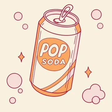 Modern Carbonated Drink Can Vector Illustration Stock Illustration