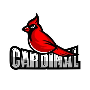 Modern cardinal bird logo. Vector illustration. Stock Illustration