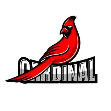Modern cardinal bird logo. Vector illustration. Stock Illustration