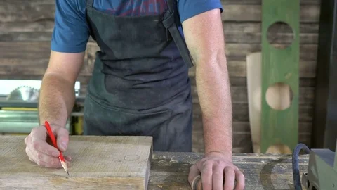 Modern carpenter at work Video stock 70921778