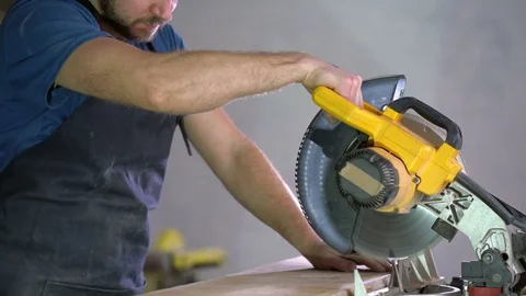 Modern carpenter at work Stock Footage 70921899
