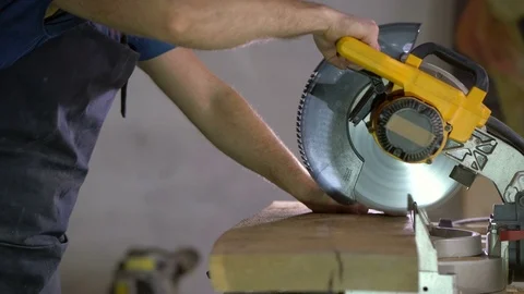 Modern carpenter at work Video stock 70922621